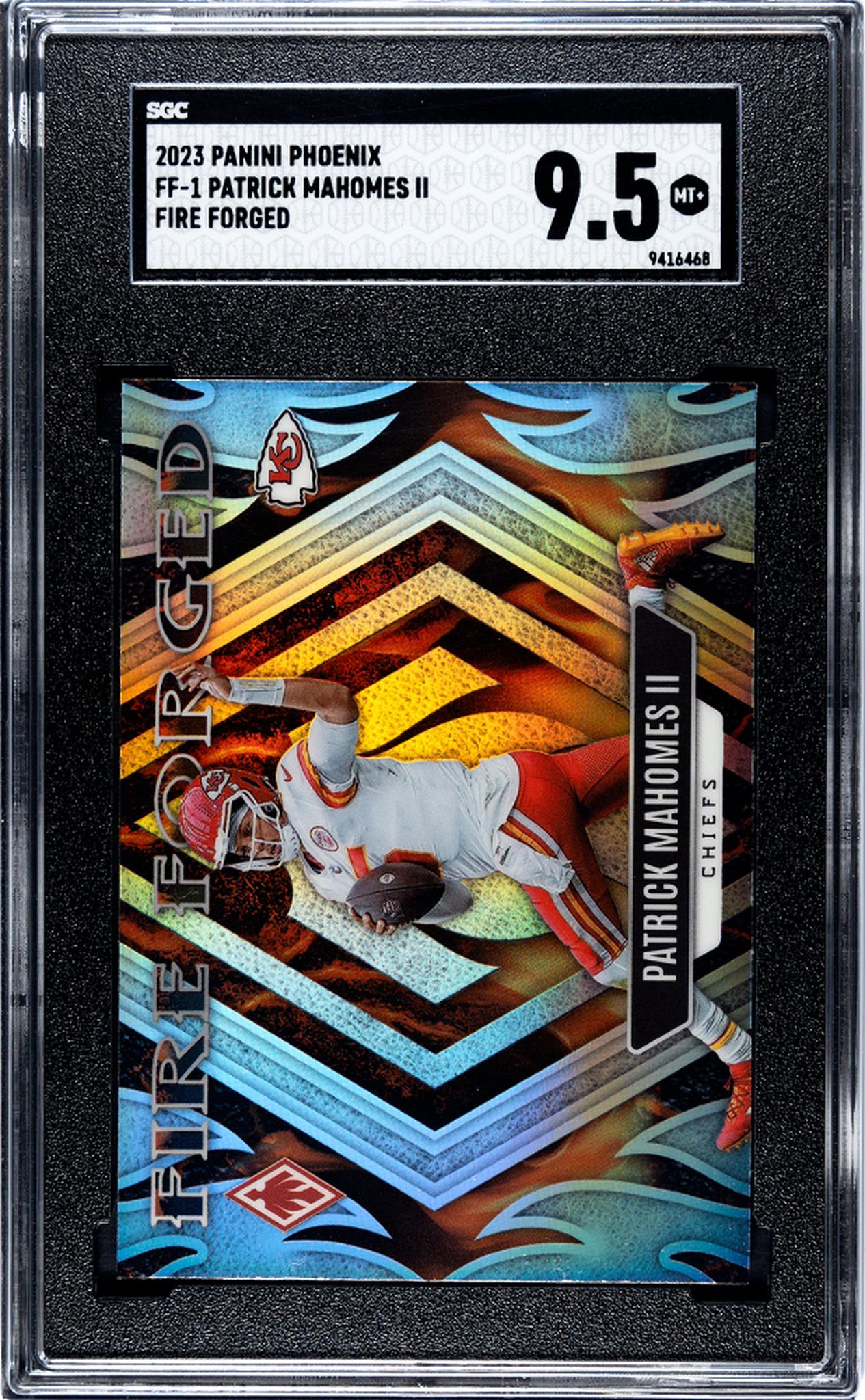 2023 Panini Phoenix #FF-1 Patrick Mahomes II Fire Forged SGC 9.5