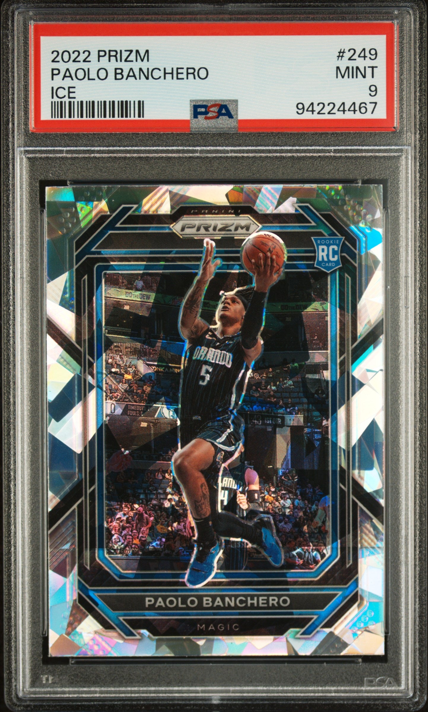 2022 Panini Prizm Ice Prizm Paolo Banchero #249 PSA 9