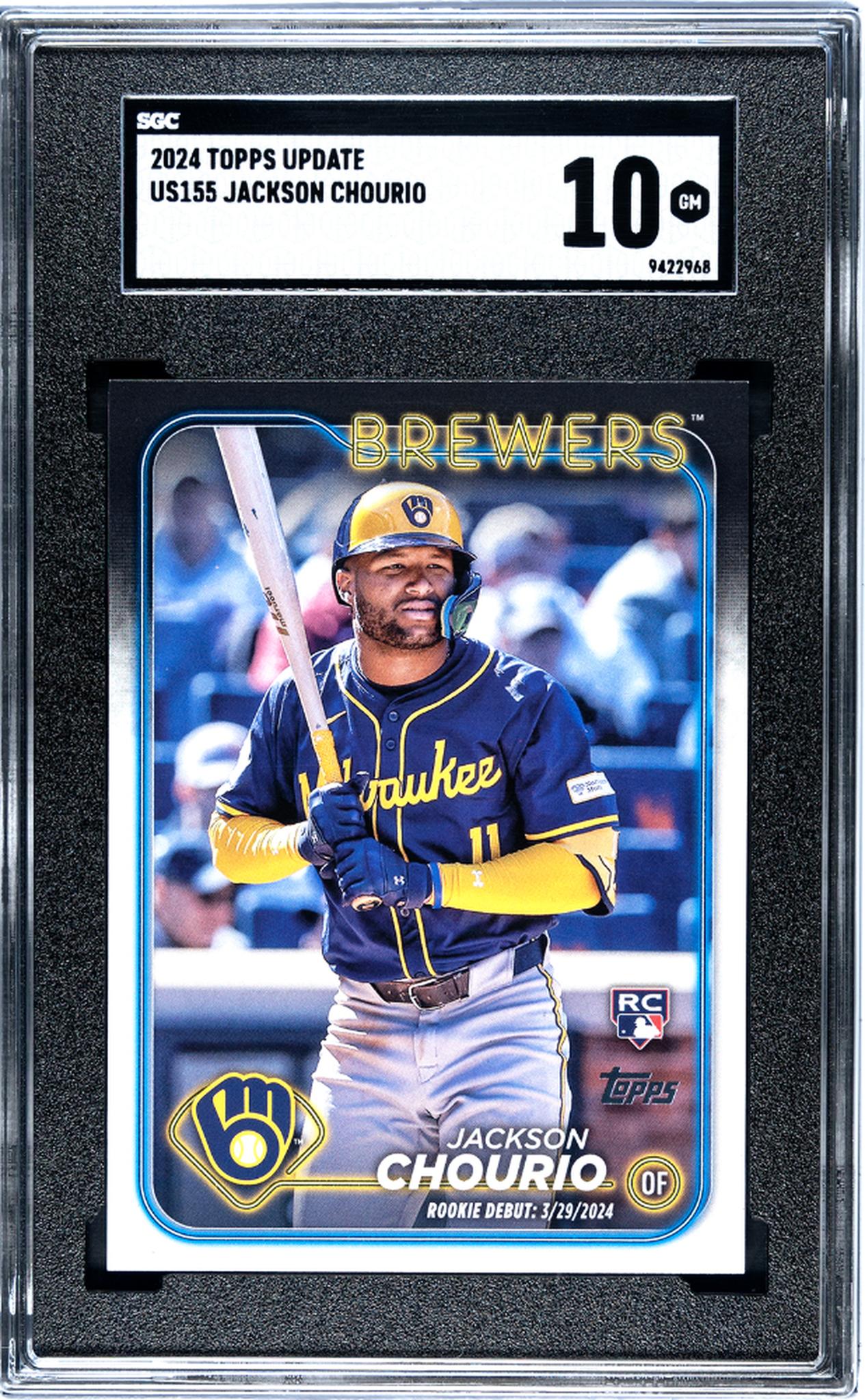 2024 Topps Update Jackson Chourio #US155 RC SGC 10