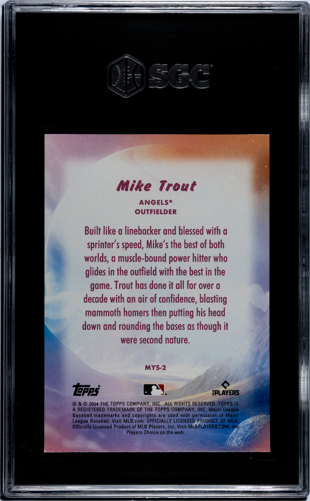 2024 Topps Update #MYS-2 Mike Trout Mystical SGC 9.5