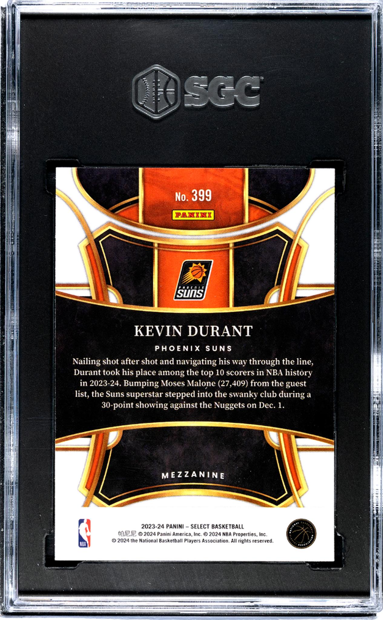 2023-24 Panini Select #399 Kevin Durant SGC 10