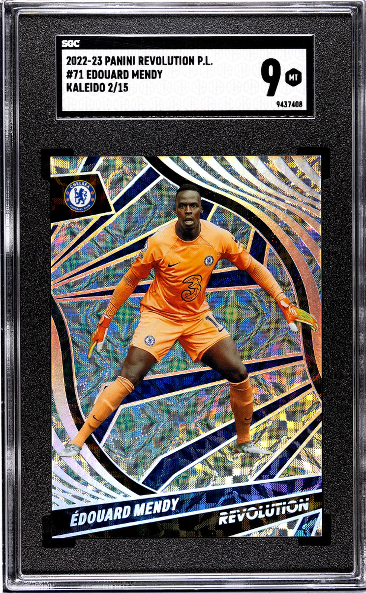 2022-23 Panini Revolution Premier League Kaleido Edouard Mendy #71 /15 SGC 9