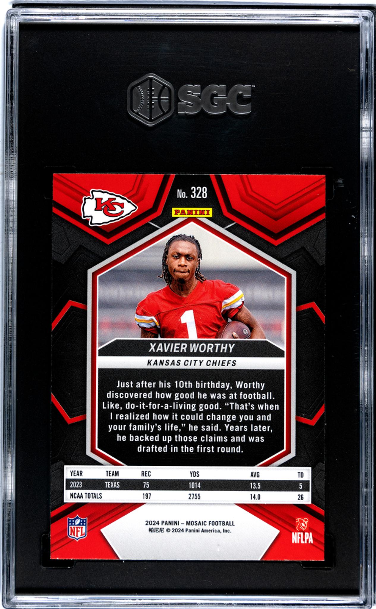2024 Mosaic #328 Xavier Worthy SGC 9.5