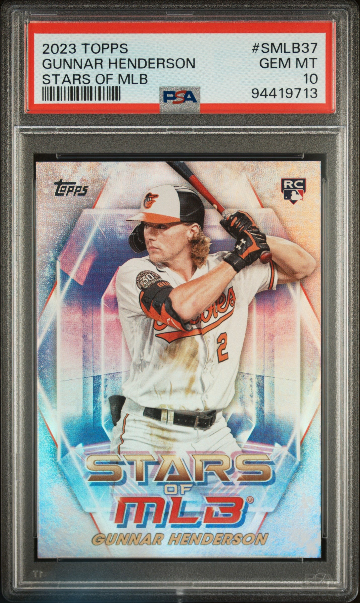2023 Topps Series 1 Stars of MLB Gunnar Henderson #SMLB37 RC PSA 10