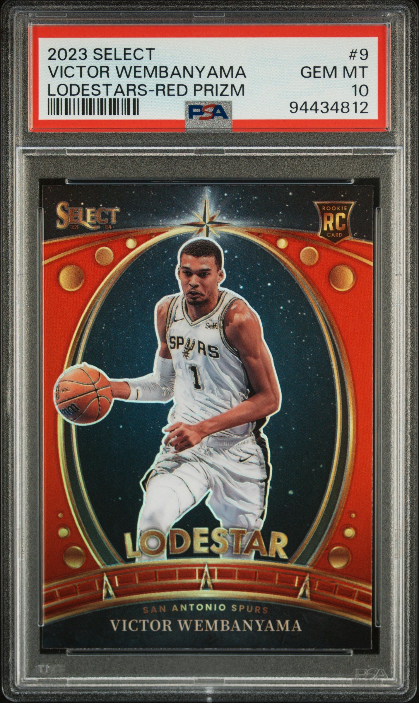 2023 Panini Select Lodestars Red Victor Wembanyama #9 PSA 10