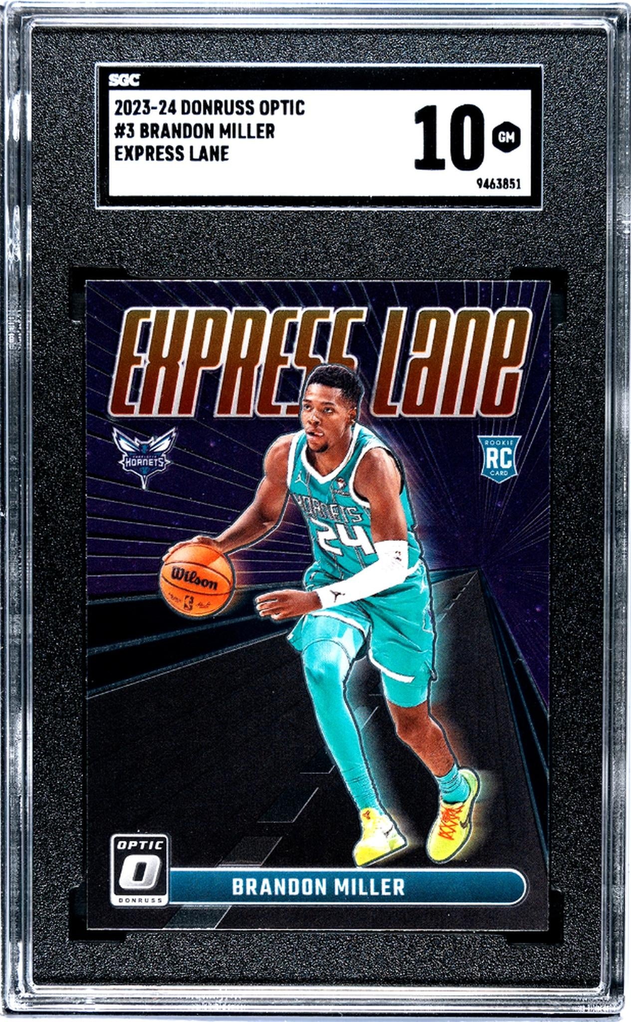 2023 Donruss Optic #3 Brandon Miller Express Lane SGC 10