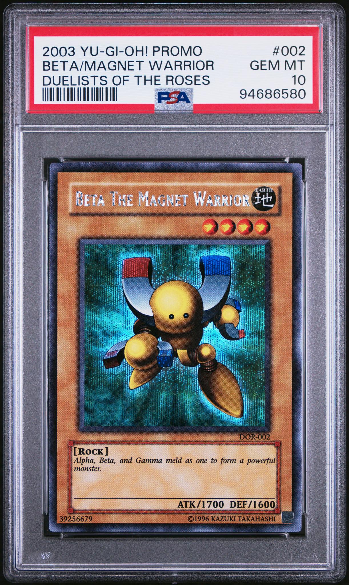 2003 Yu-Gi-Oh! Duelists of the Roses Promo Beta The Magnet Warrior #002 PSA 10