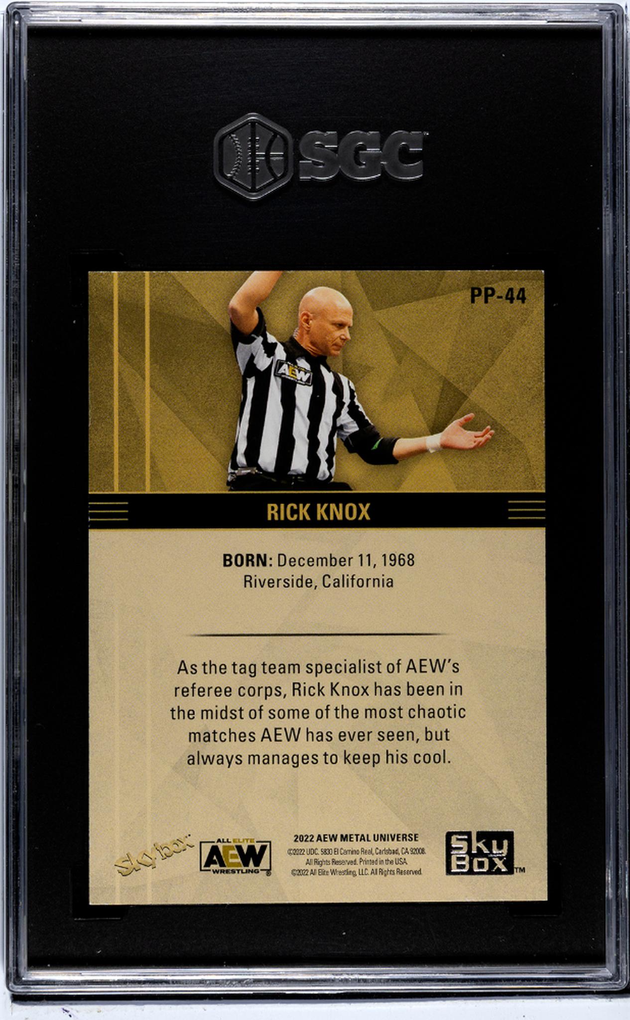 2022 Skybox Metal Skybox Premium Rick Knox #PP-44 SGC 8.5