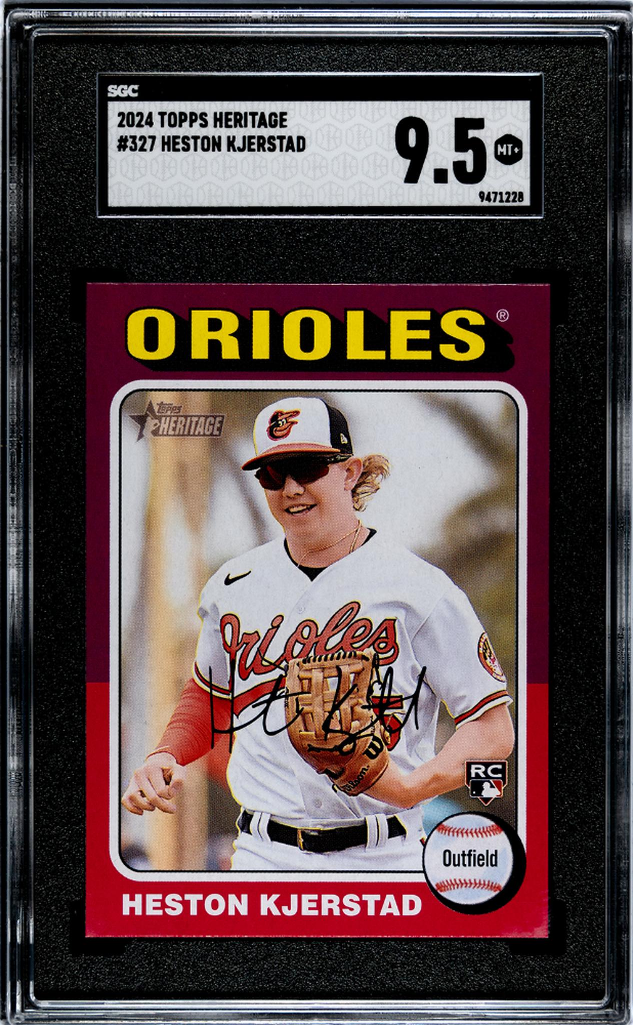 2024 Topps Heritage Heston Kjerstad #327 RC SGC 9.5