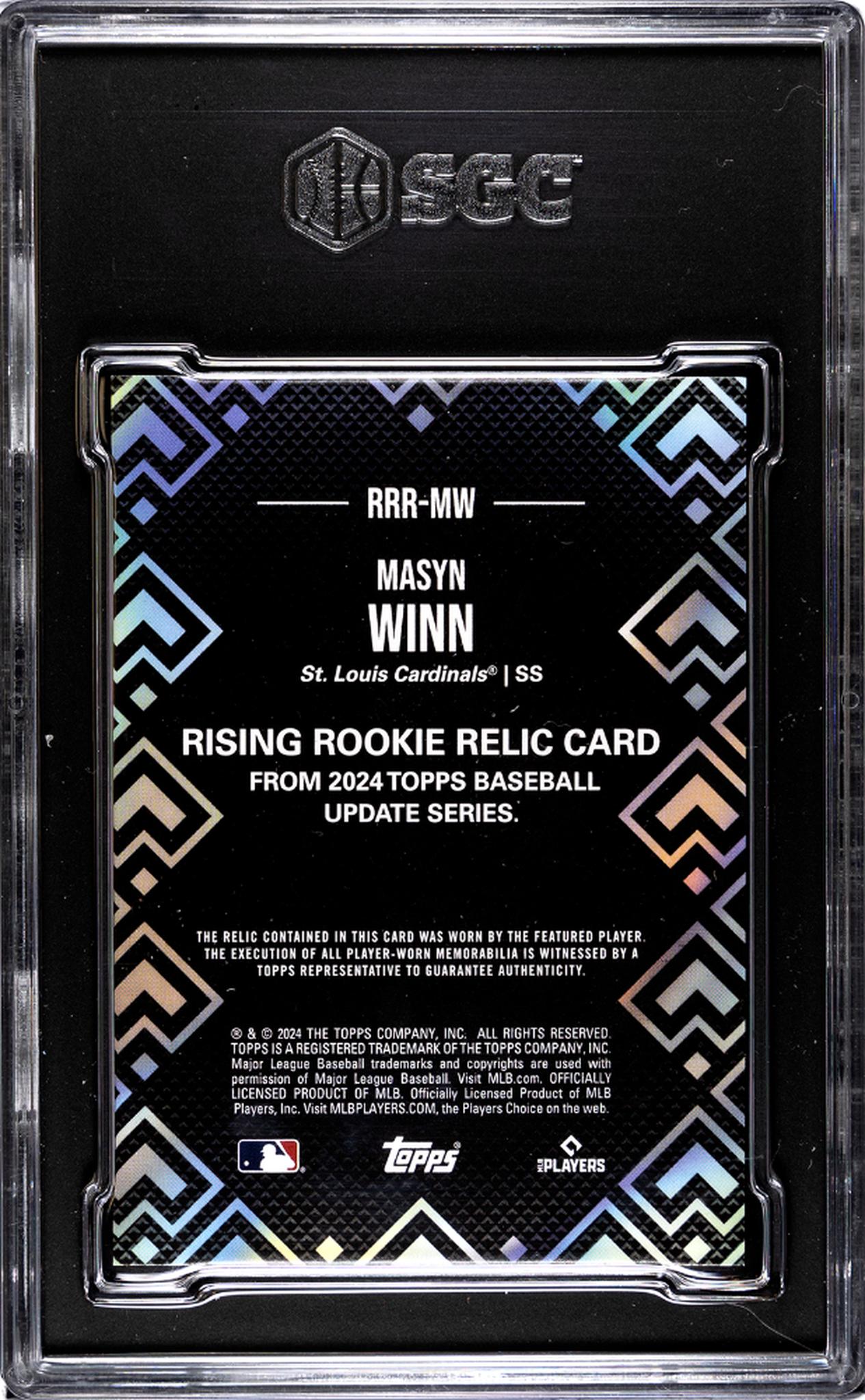 2024 Topps Update #RRR-MW Masyn Winn Rookie Jersey SGC 9.5