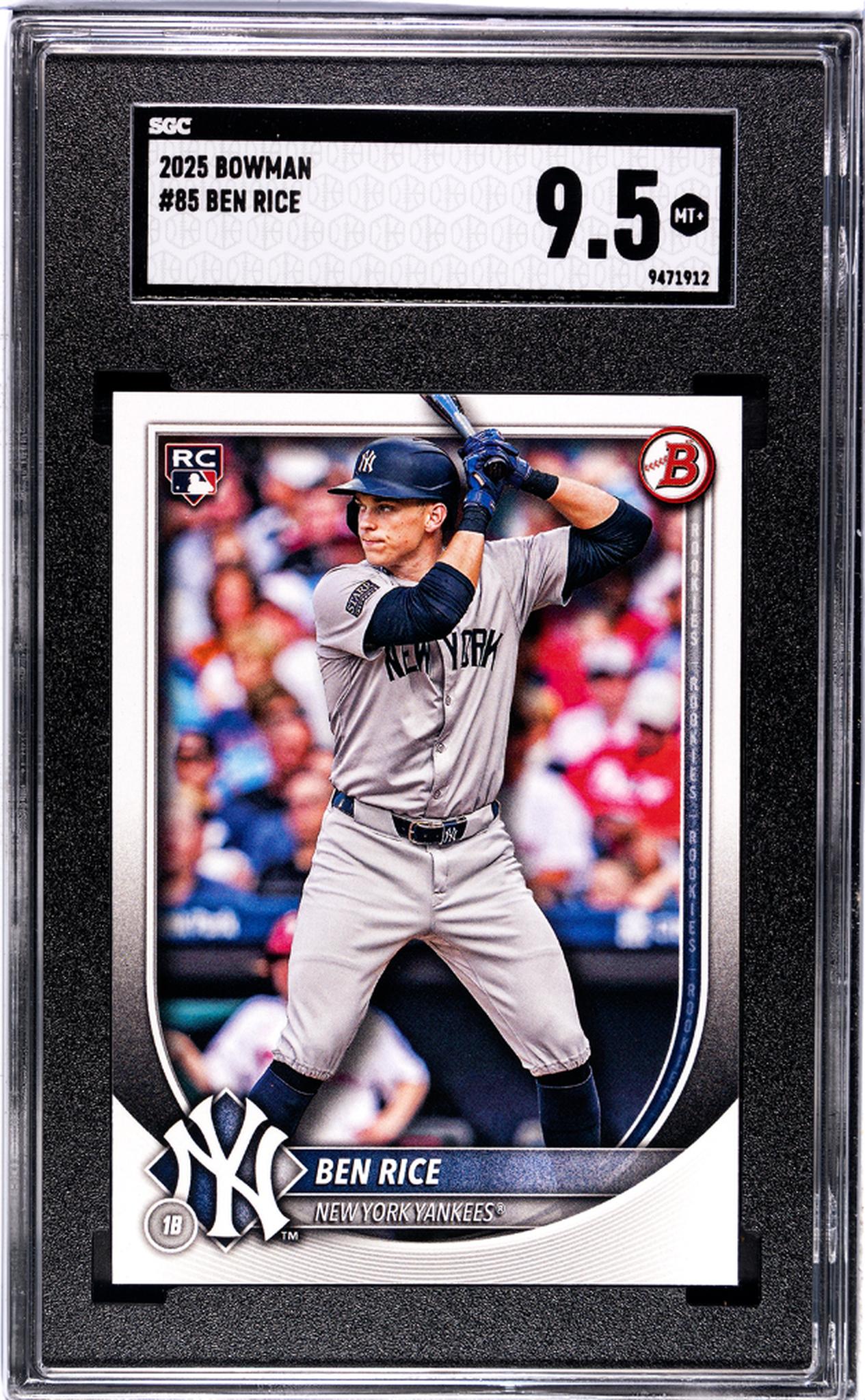 2025 Bowman #85 Ben Rice SGC 9.5