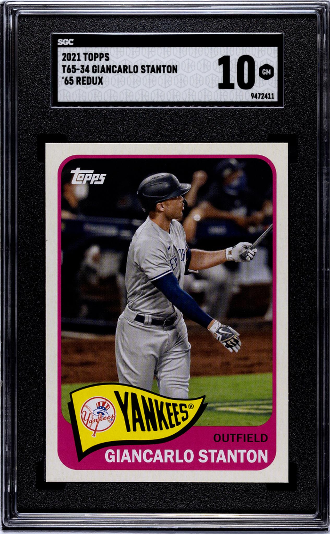 2021 Topps #T65-34 Giancarlo Stanton '65 Redux SGC 10