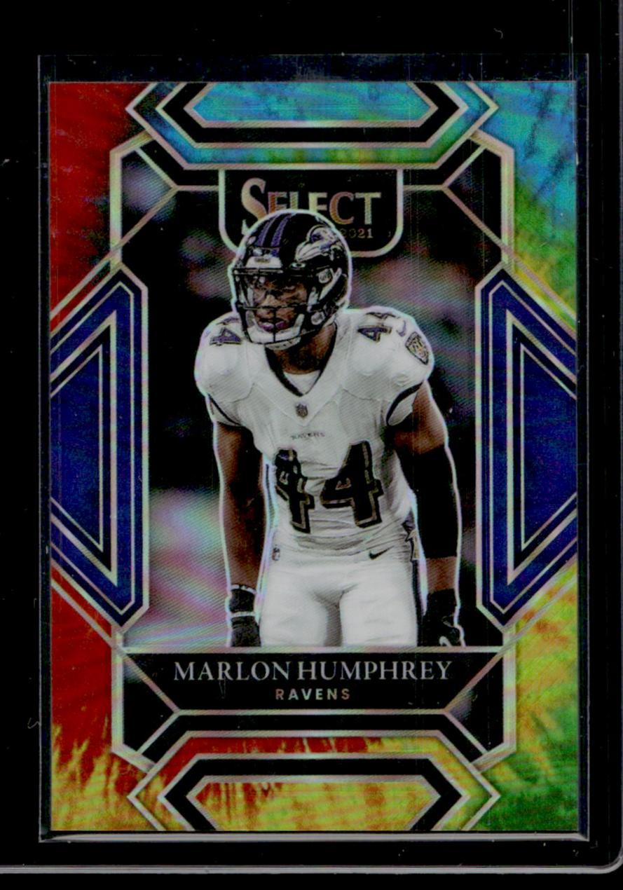 2021 Panini Select #205 Marlon Humphrey Club Level Prizm 25/25 Ravens