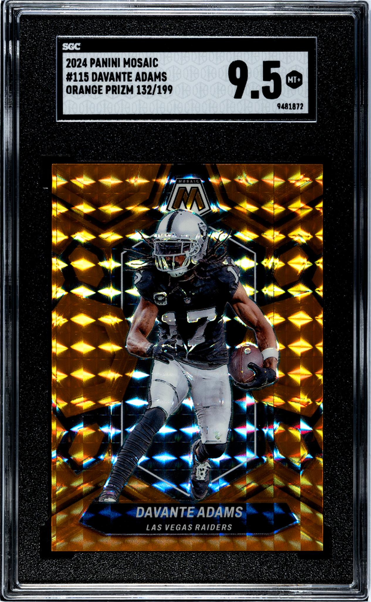 2024 Panini Mosaic Orange Prizm Davante Adams #115 /199 SGC 9.5