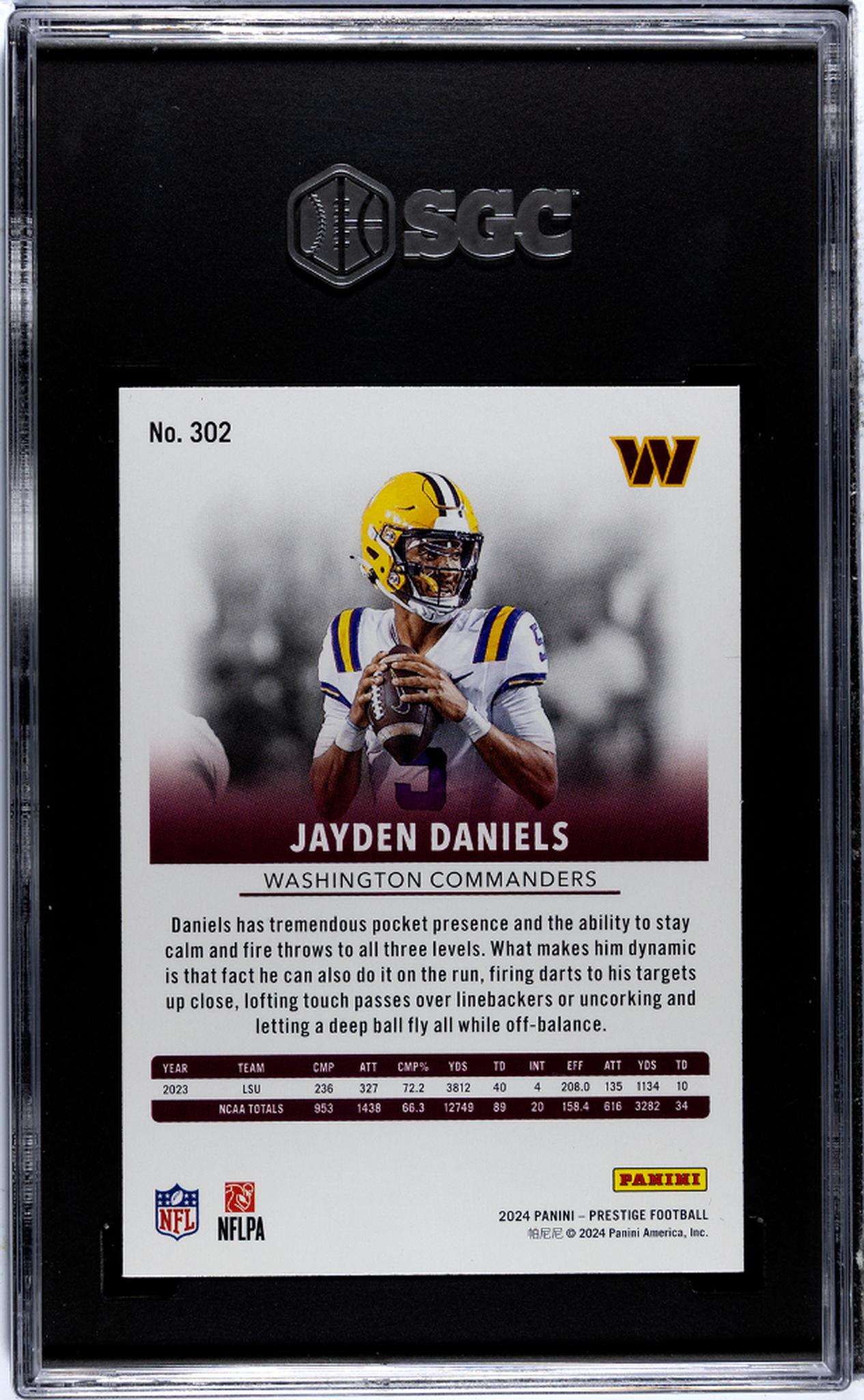 2024 Prestige #302 Jayden Daniels SGC 10