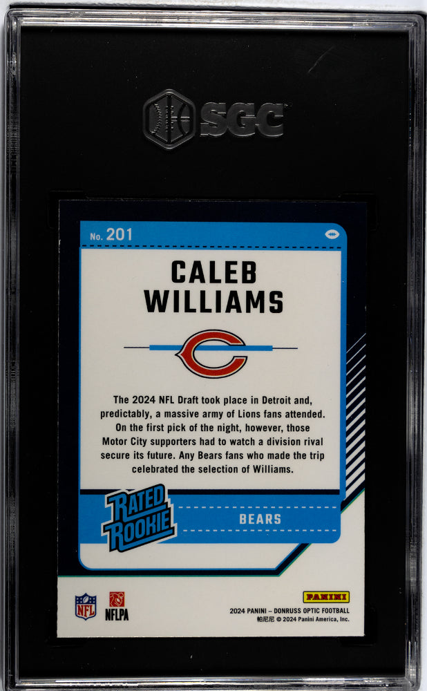 2024 Donruss Optic #201 Caleb Williams SGC 9.5