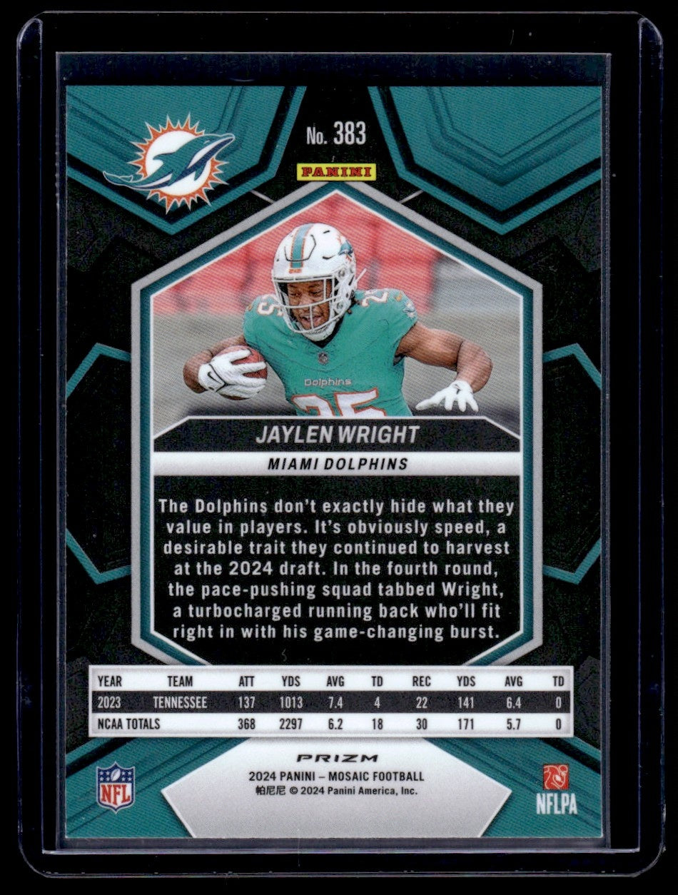 2024 Panini Mosaic Honeycomb Jaylen Wright #383 RC