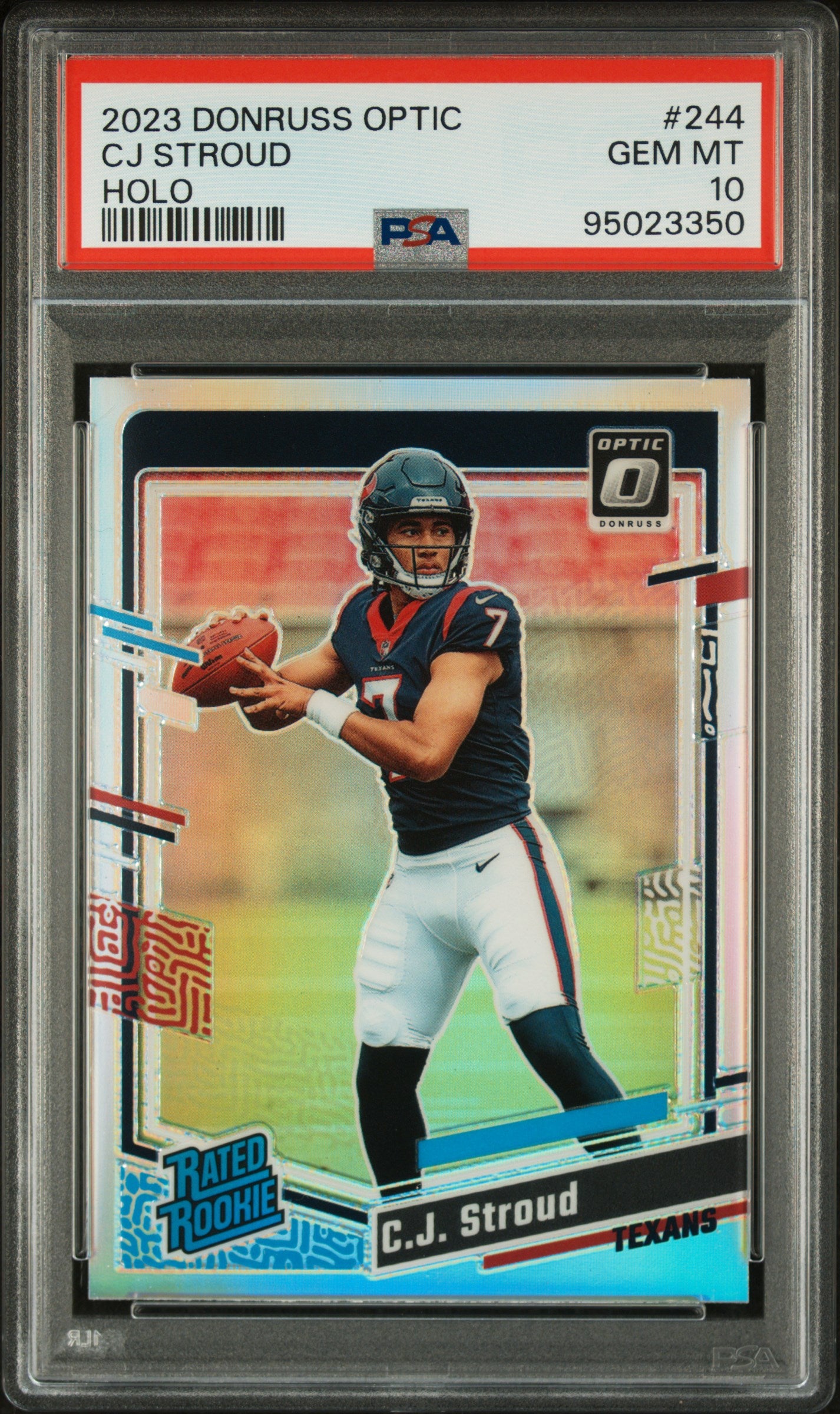 2023 Panini Donruss Optic Holo C.J. Stroud #244 RC Rated Rookie PSA 10