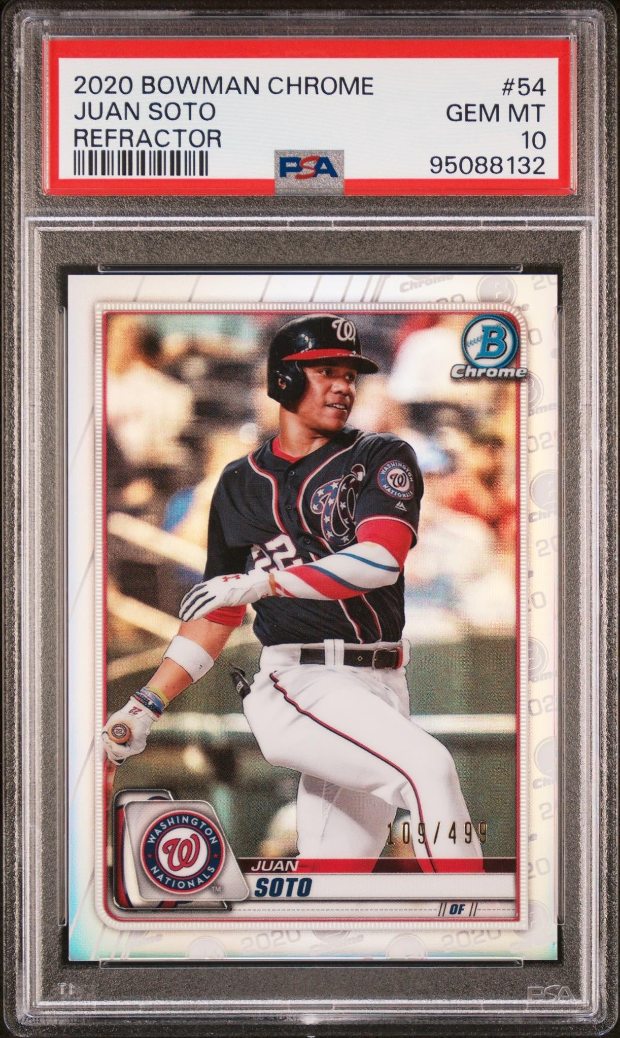 2020 Bowman Chrome #54 Juan Soto Refractor /499 PSA 10