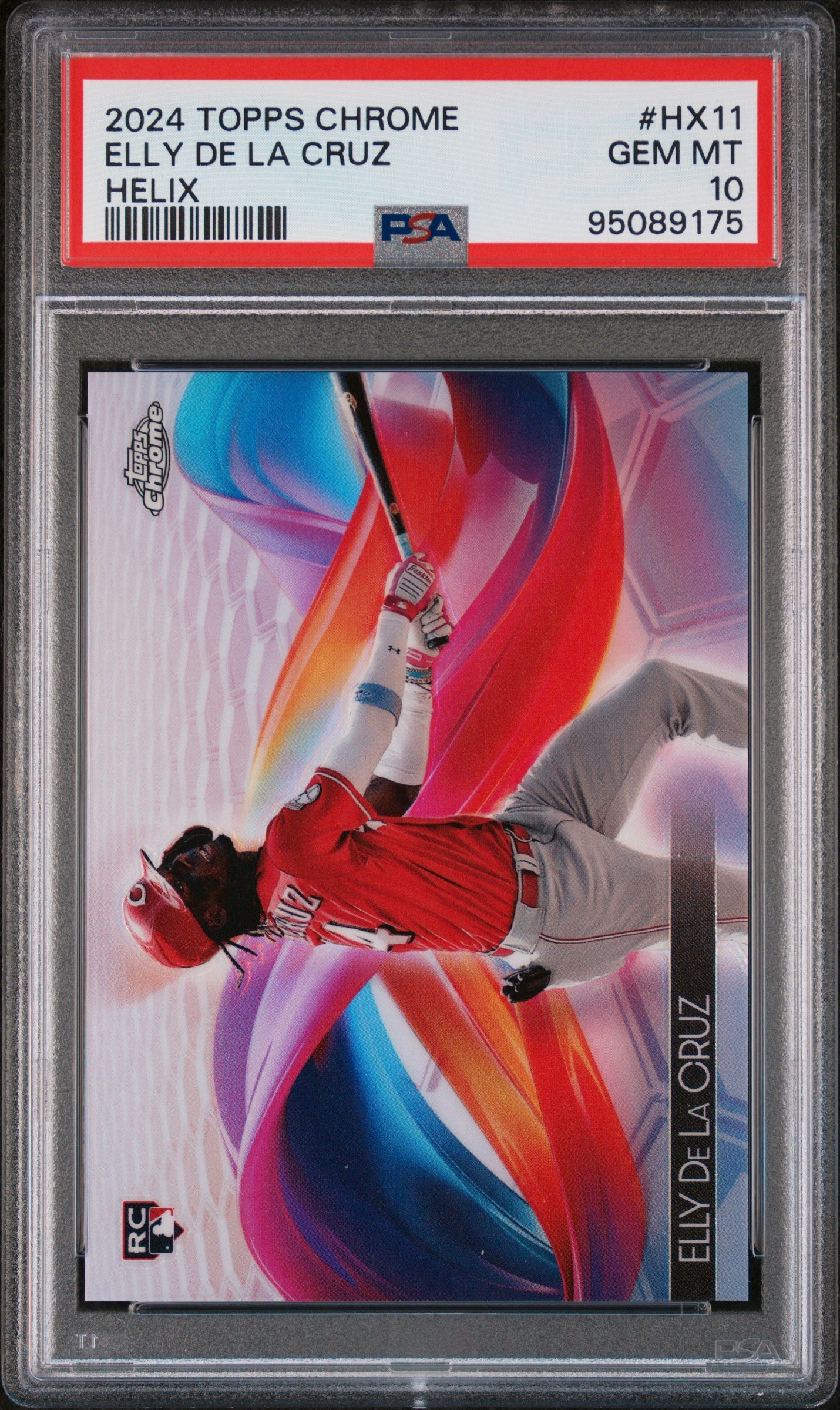 2024 Topps Chrome #HX11 Elly De La Cruz Helix Rookie PSA 10