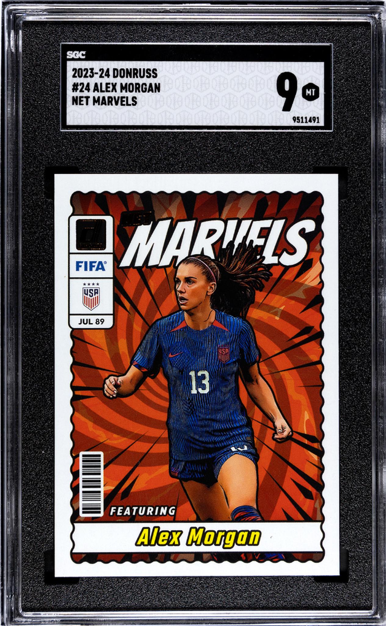 2023 Donruss #24 Alex Morgan Net Marvels SGC 9