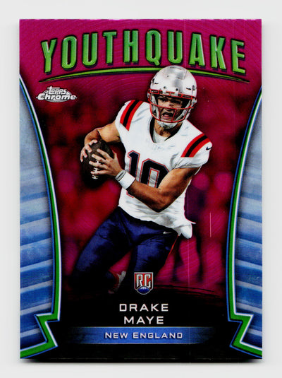 2024 Topps Chrome Drake Maye Pink Youthquake Rookie RC #Y-2