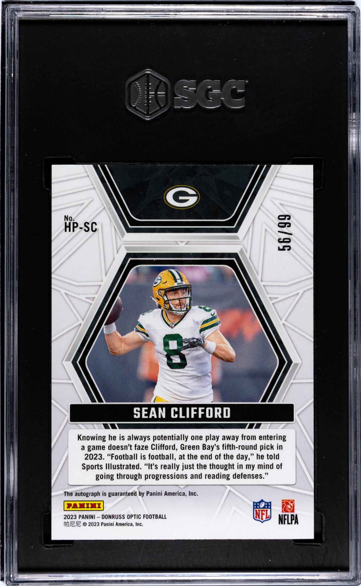 2023 Donruss Optic #HP-SC Sean Clifford Hidden Potential /99 SGC 9