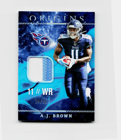 2019 Panini Origins A.J. Brown Rookie RC #RP-14 Player-Worn Patch Blue /25