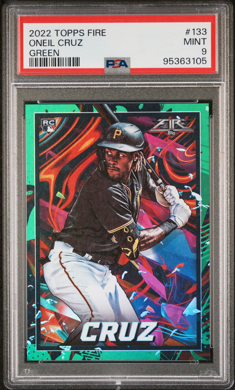 2022 Topps Fire Green Oneil Cruz #133 /199 PSA 9