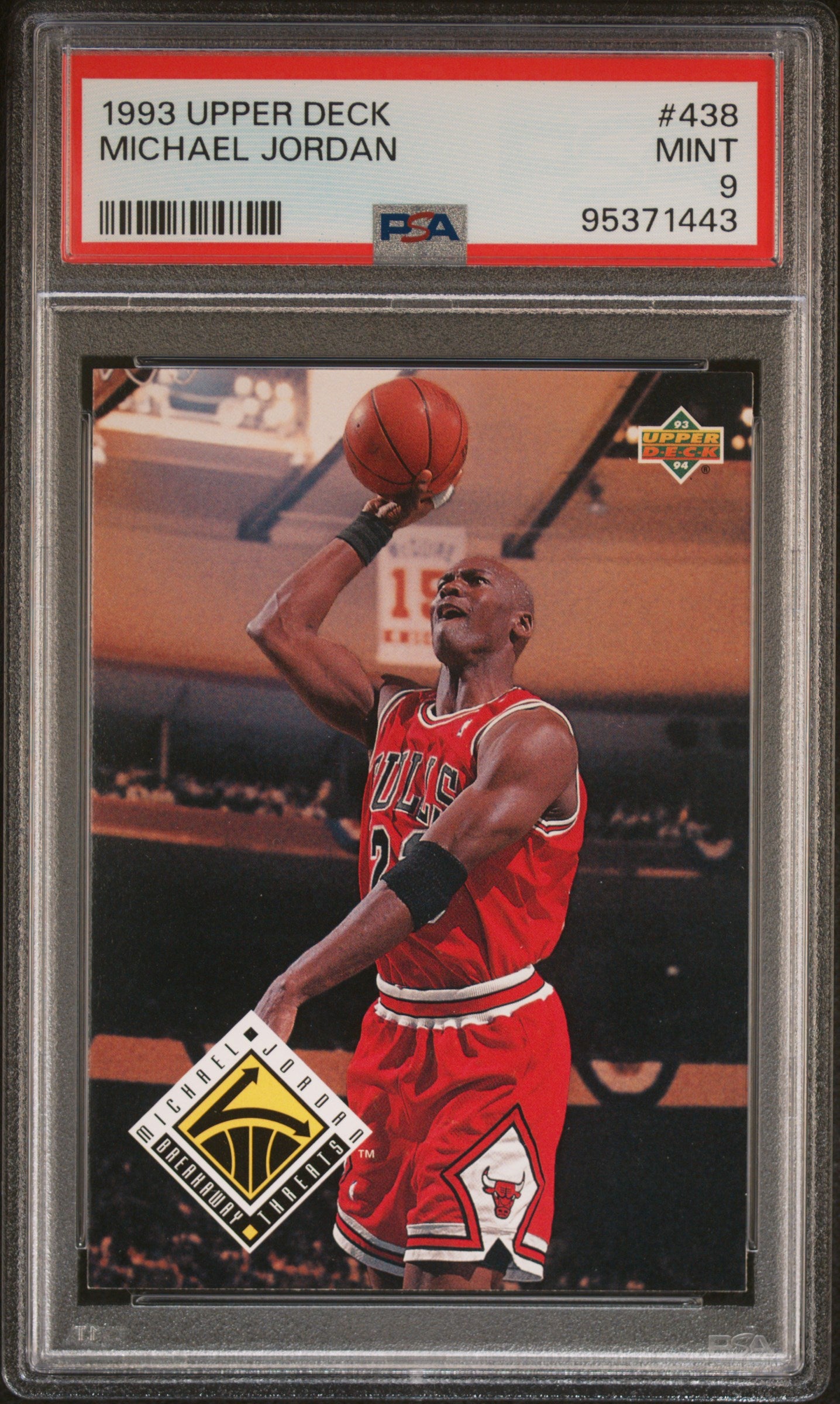 1993 Upper Deck Breakaway Threats Michael Jordan #438 PSA 9