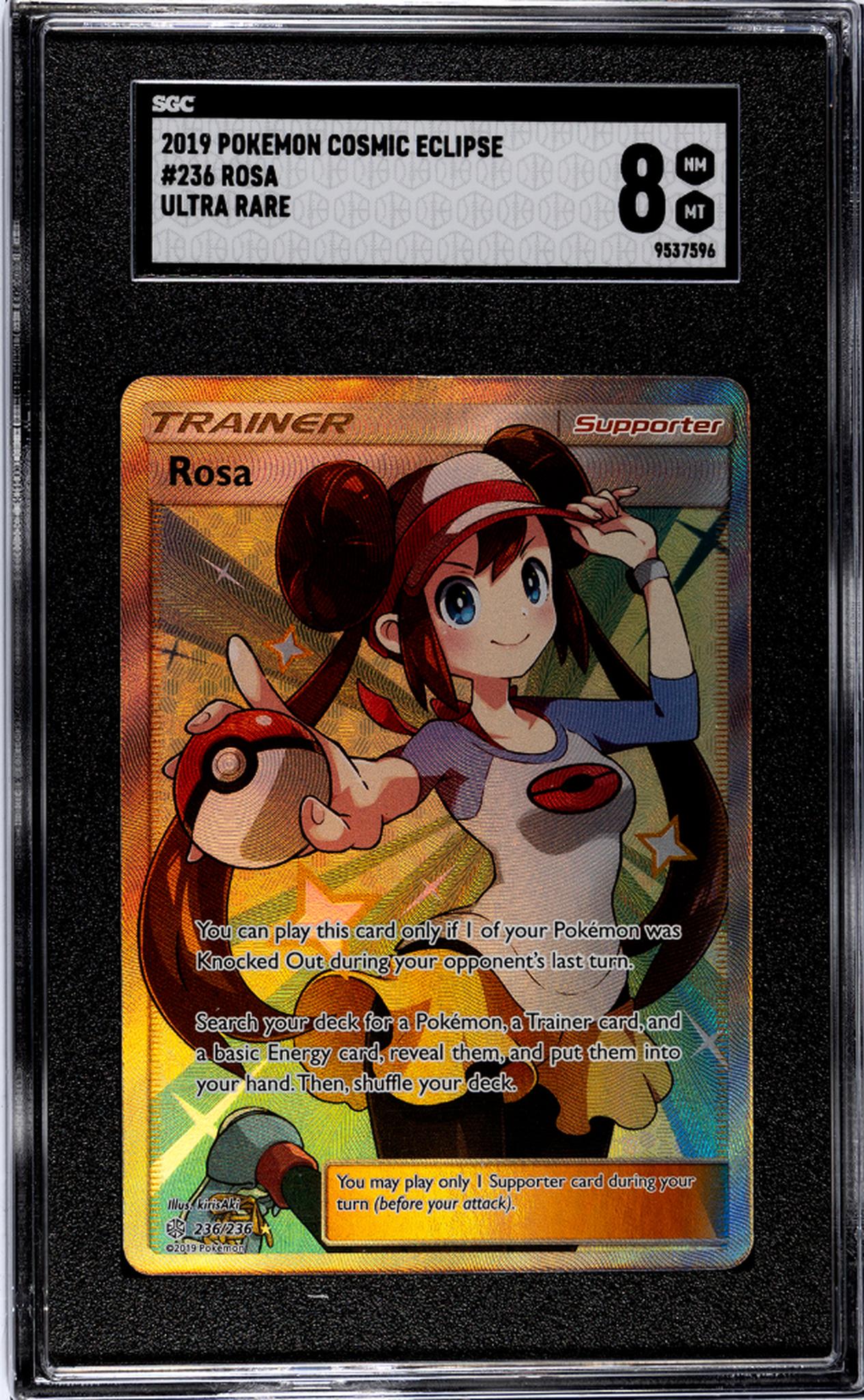 2019 Pokemon Cosmic Eclipse #236 Rosa Ultra Rare SGC 8