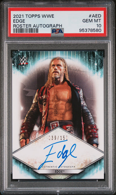 2021 Topps WWE Roster Autograph Edge #AED /150 PSA 10
