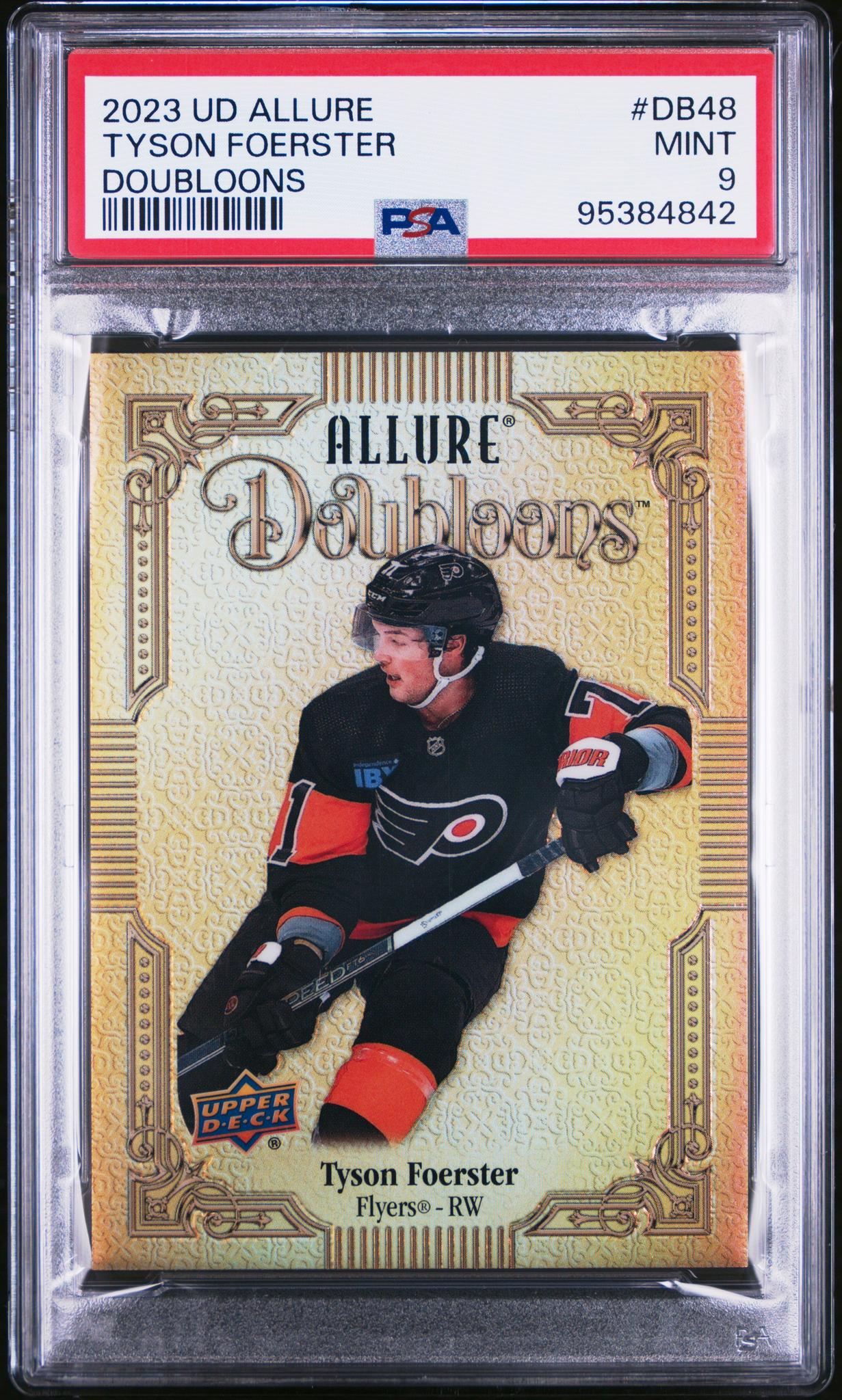 2023 Upper Deck Allure Doubloons Tyson Foerster #DB48 PSA 9