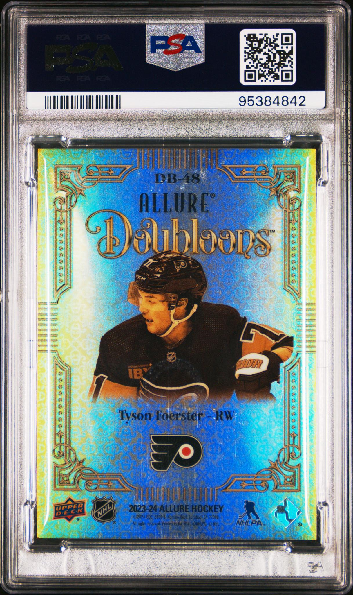 2023 Upper Deck Allure Doubloons Tyson Foerster #DB48 PSA 9