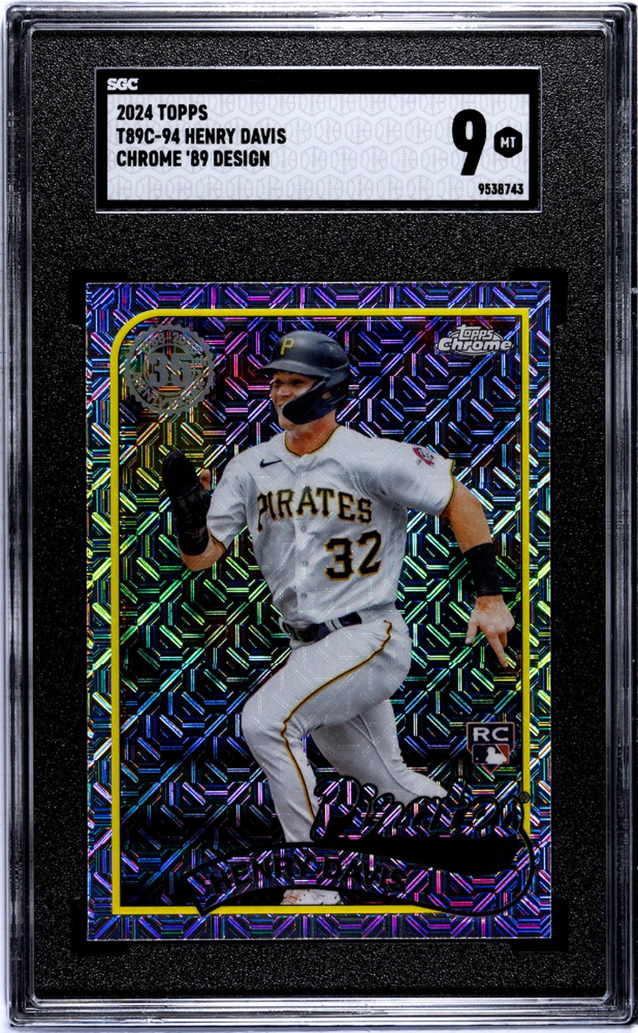 2024 Topps Chrome #T89C-94 Henry Davis Chrome '89 Design SGC 9