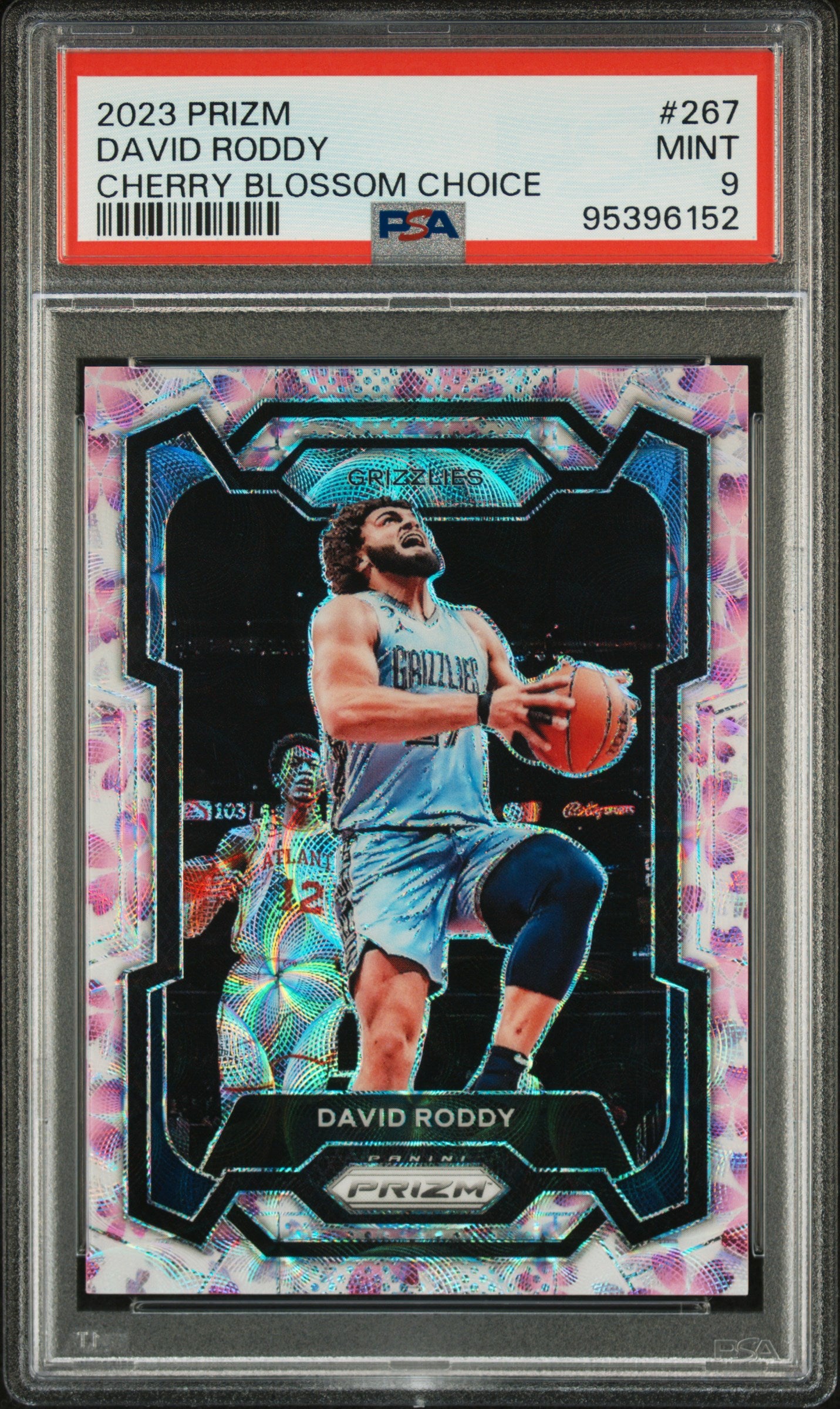 2023 Panini Prizm Cherry Blossom Choice David Roddy #267 /20 PSA 9