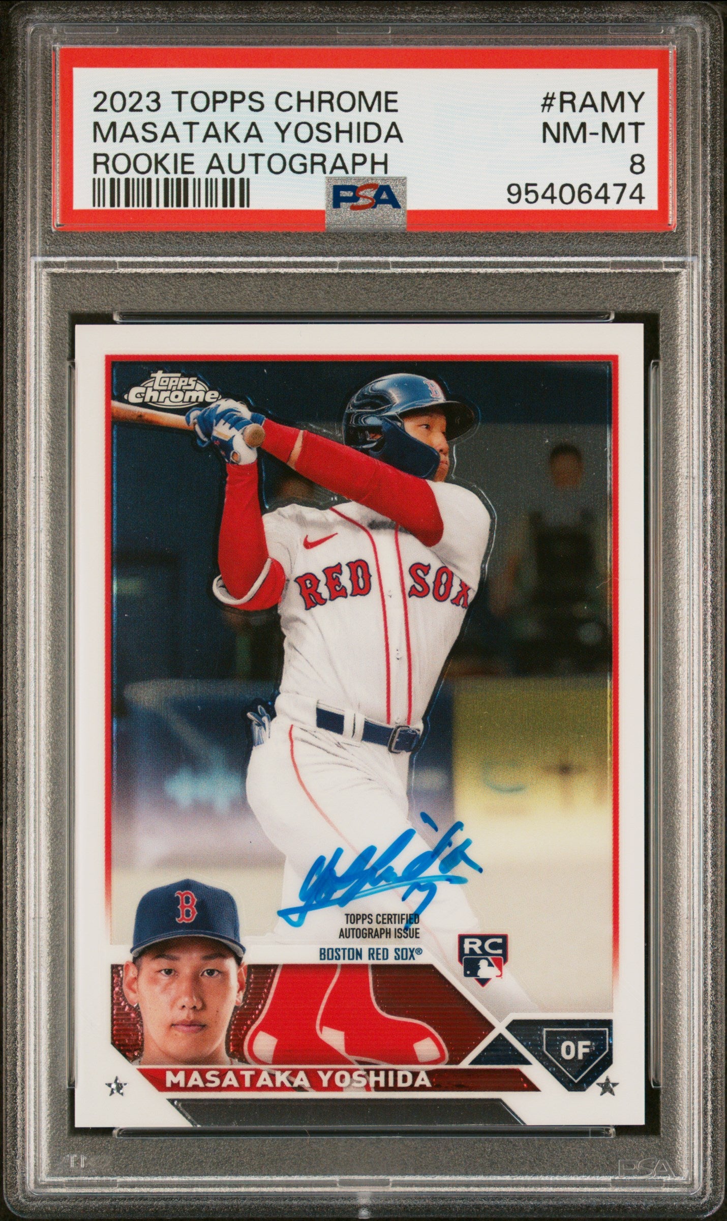 2023 Topps Chrome #RA-MY Masataka Yoshida PSA 8