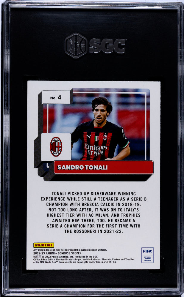 2022 Donruss #4 Sandro Tonali SGC 8