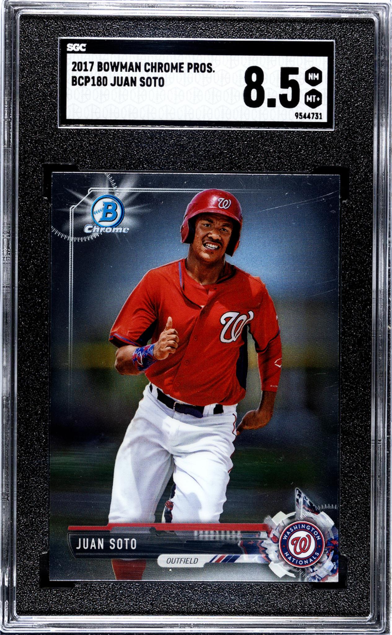 2017 Bowman Chrome Draft #BCP180 Juan Soto SGC 8.5