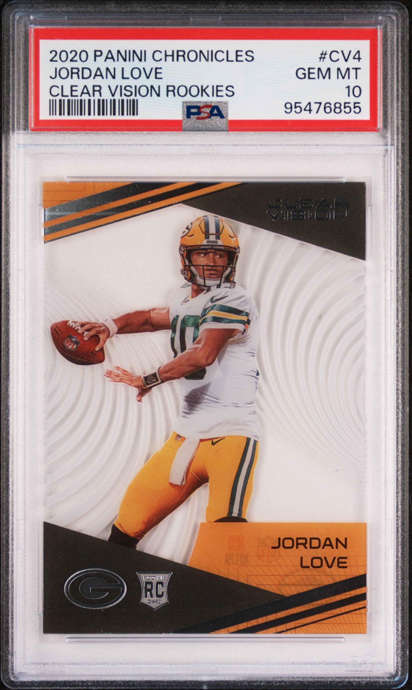 2020 Panini Chronicles Clear Vision Jordan Love #CV-4 PSA 10