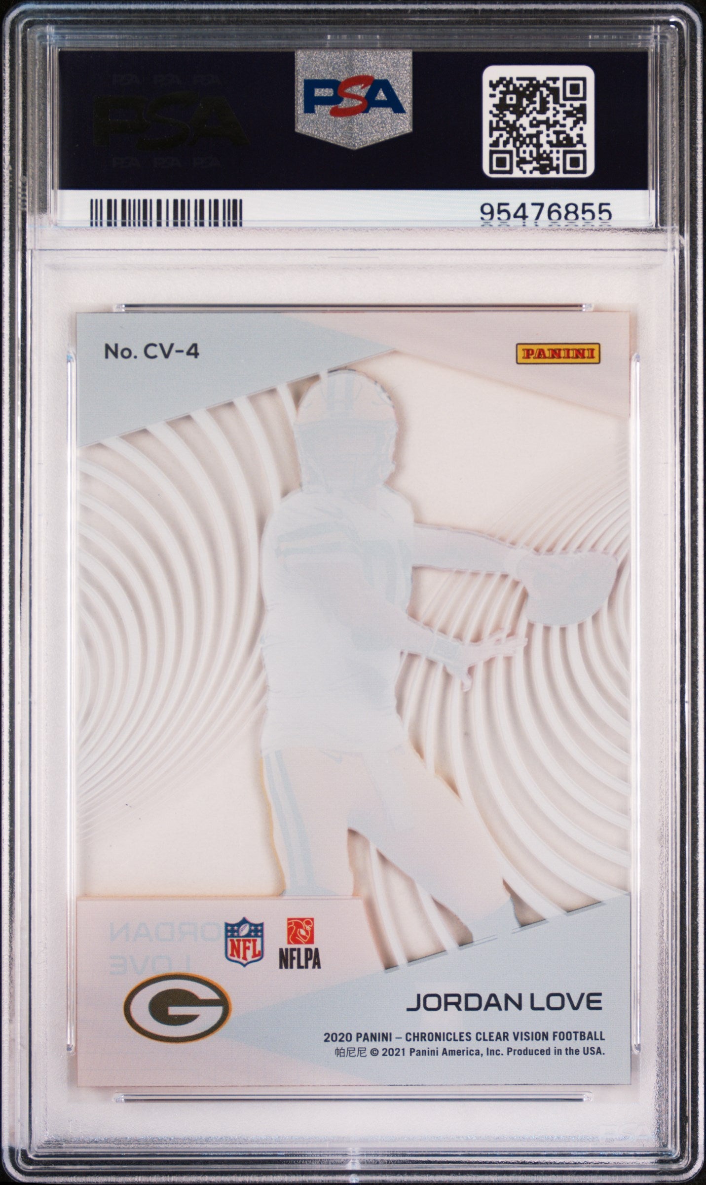 2020 Panini Chronicles Clear Vision Jordan Love #CV-4 PSA 10