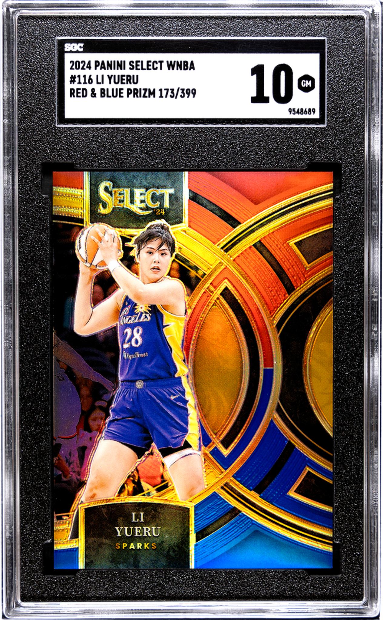 2024 Panini Select Red & Blue Prizm Li Yueru #116 /399 SGC 10