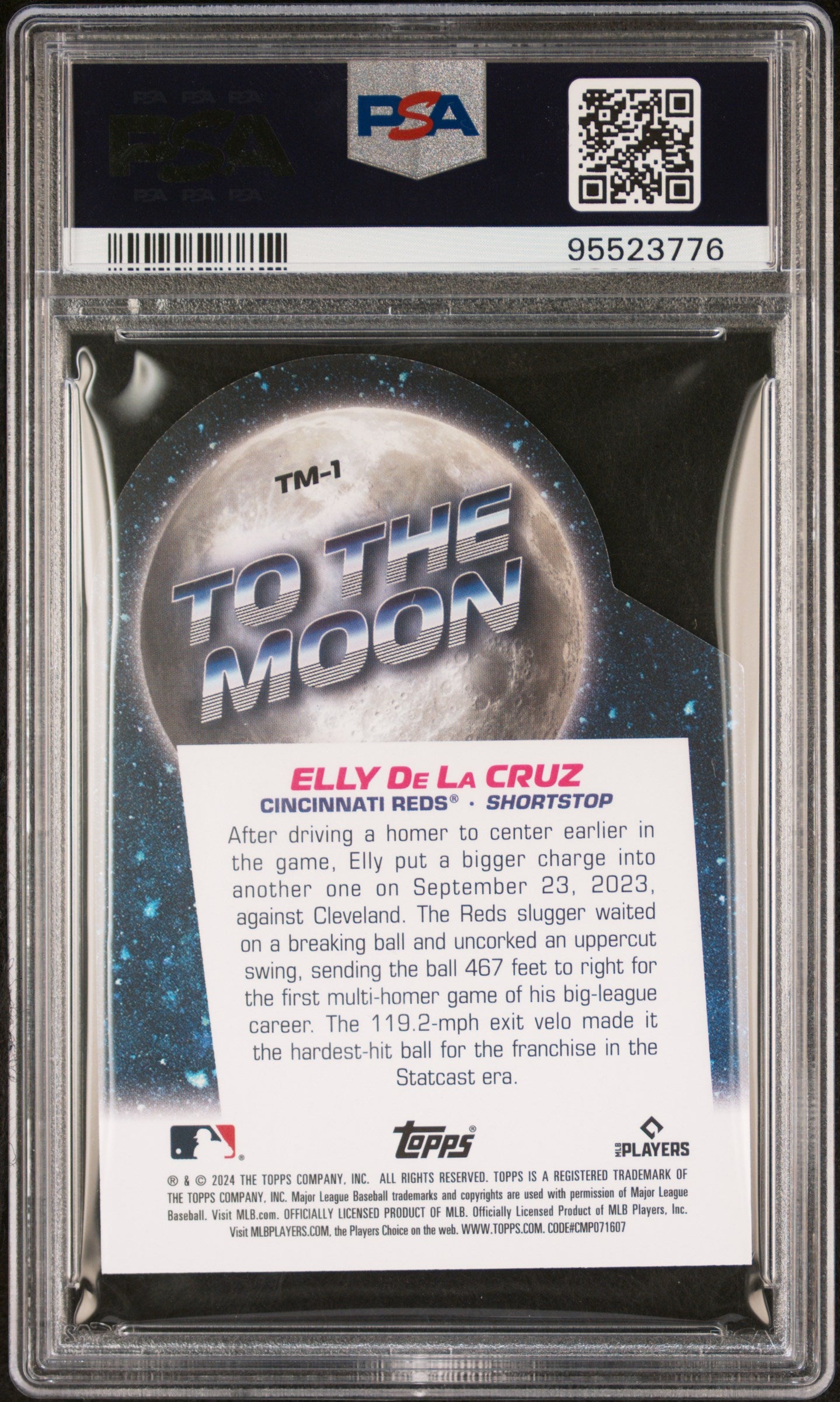 2024 Topps Big League To The Moon Die-Cut Elly De La Cruz #TM-1 RC PSA 9