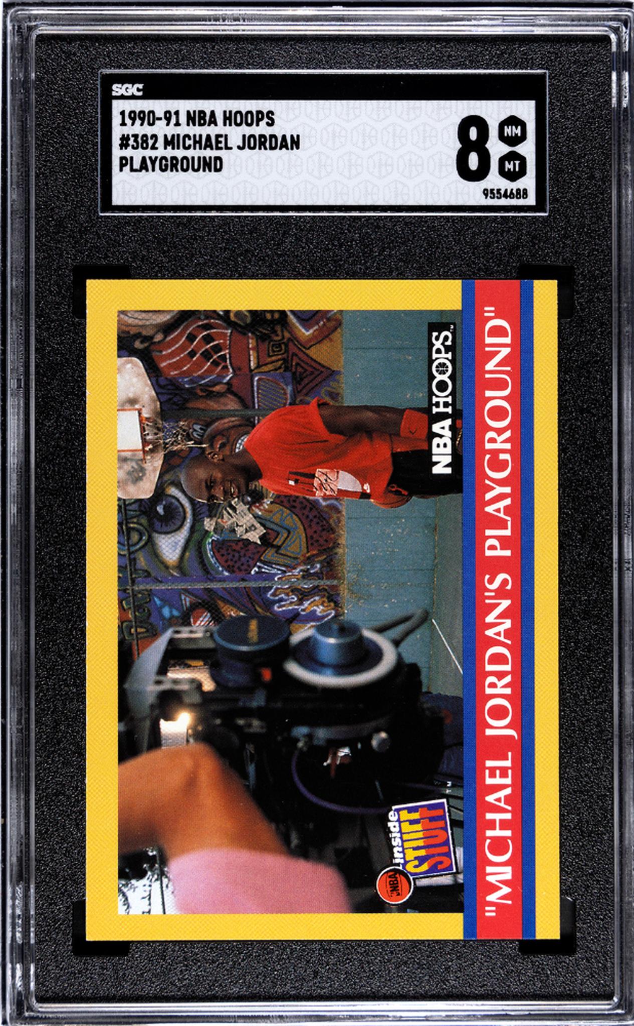 1990 NBA Hoops Playground #382 Michael Jordan SGC 8