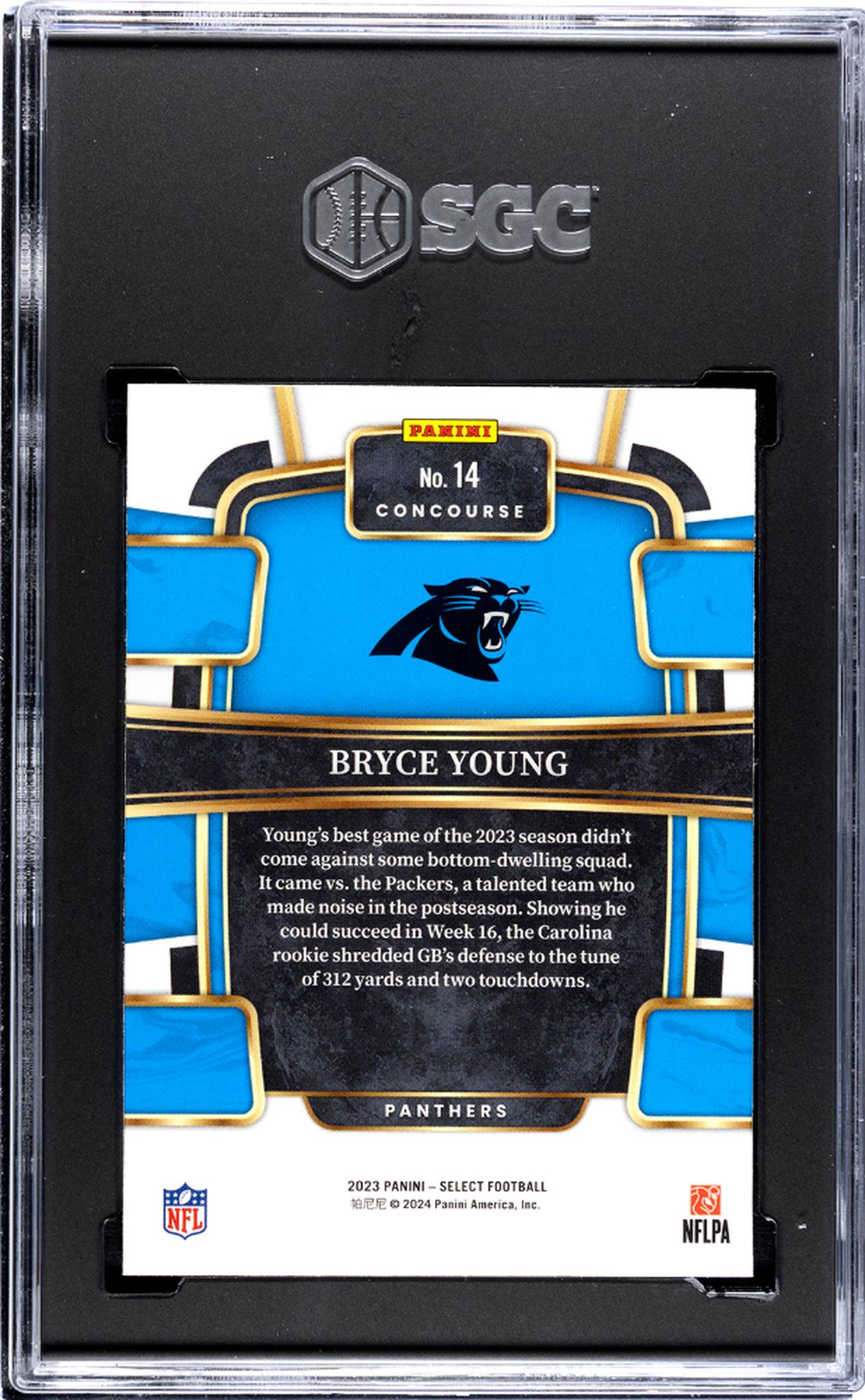 2023 Panini Select Concourse Bryce Young #14 RC SGC 9