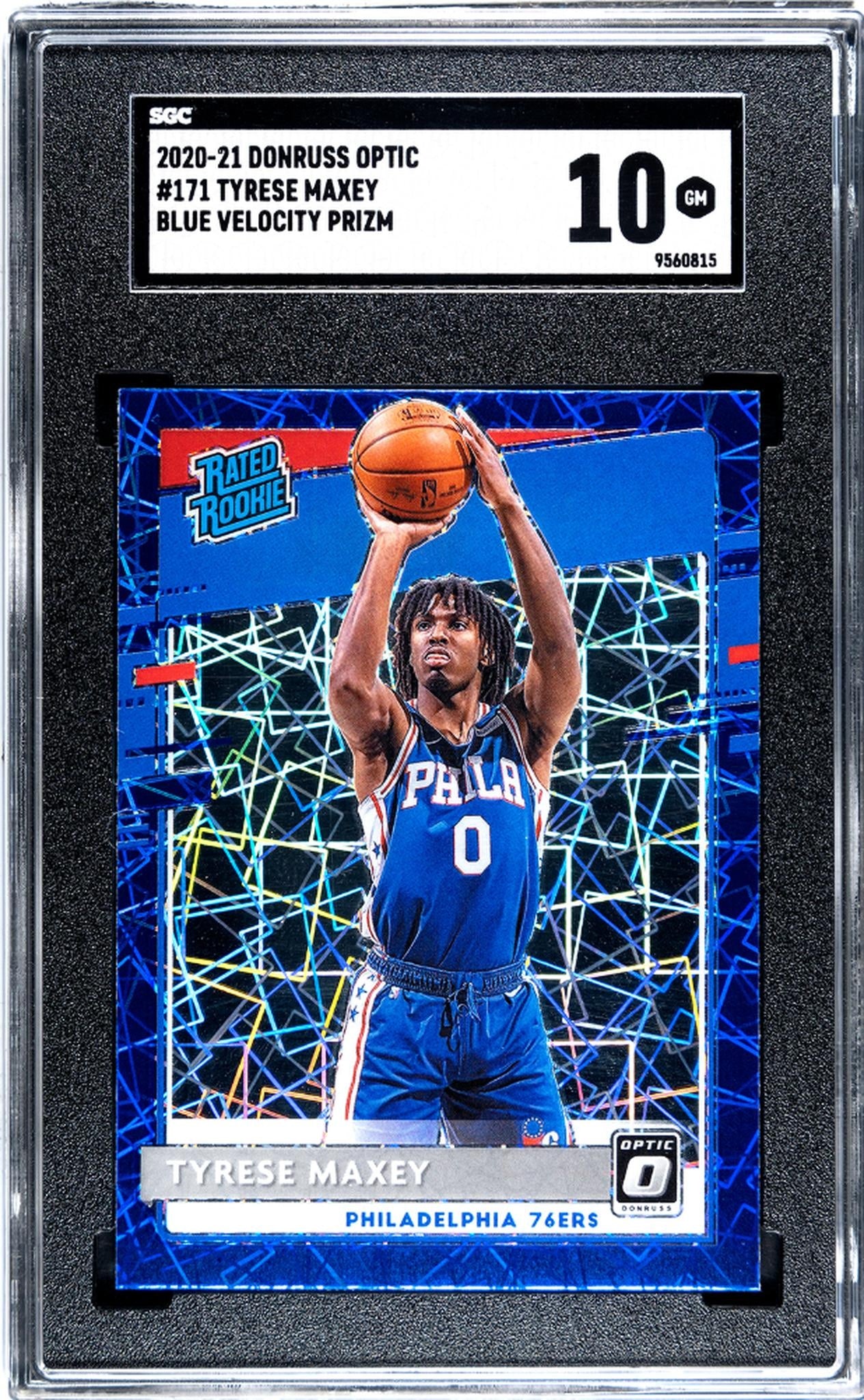 2020 Donruss Optic #171 Tyrese Maxey SGC 10