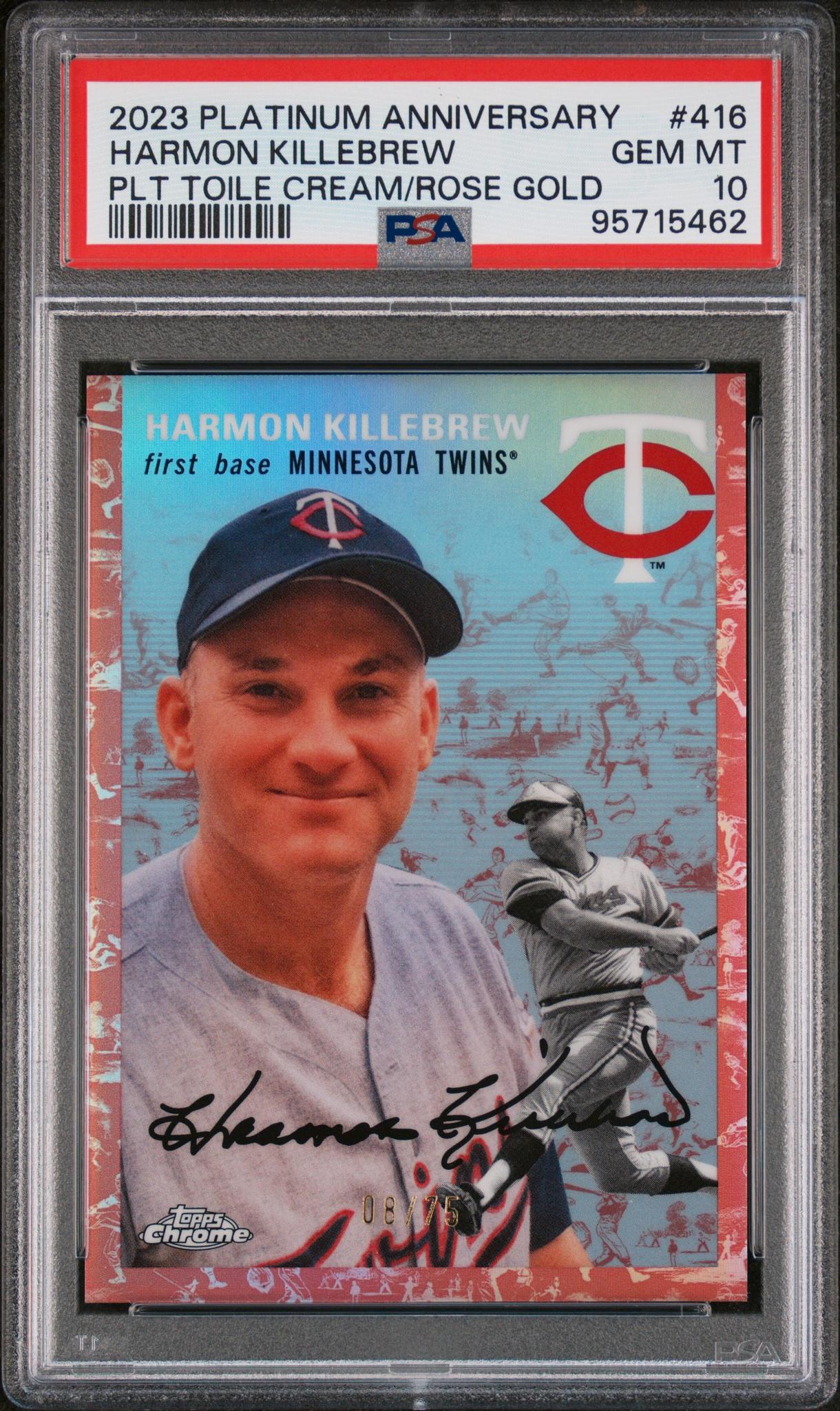 2023 Topps Chrome Platinum Anniversary #416 Harmon Killebrew Plt Toile Cream/Rose Gold PSA 10