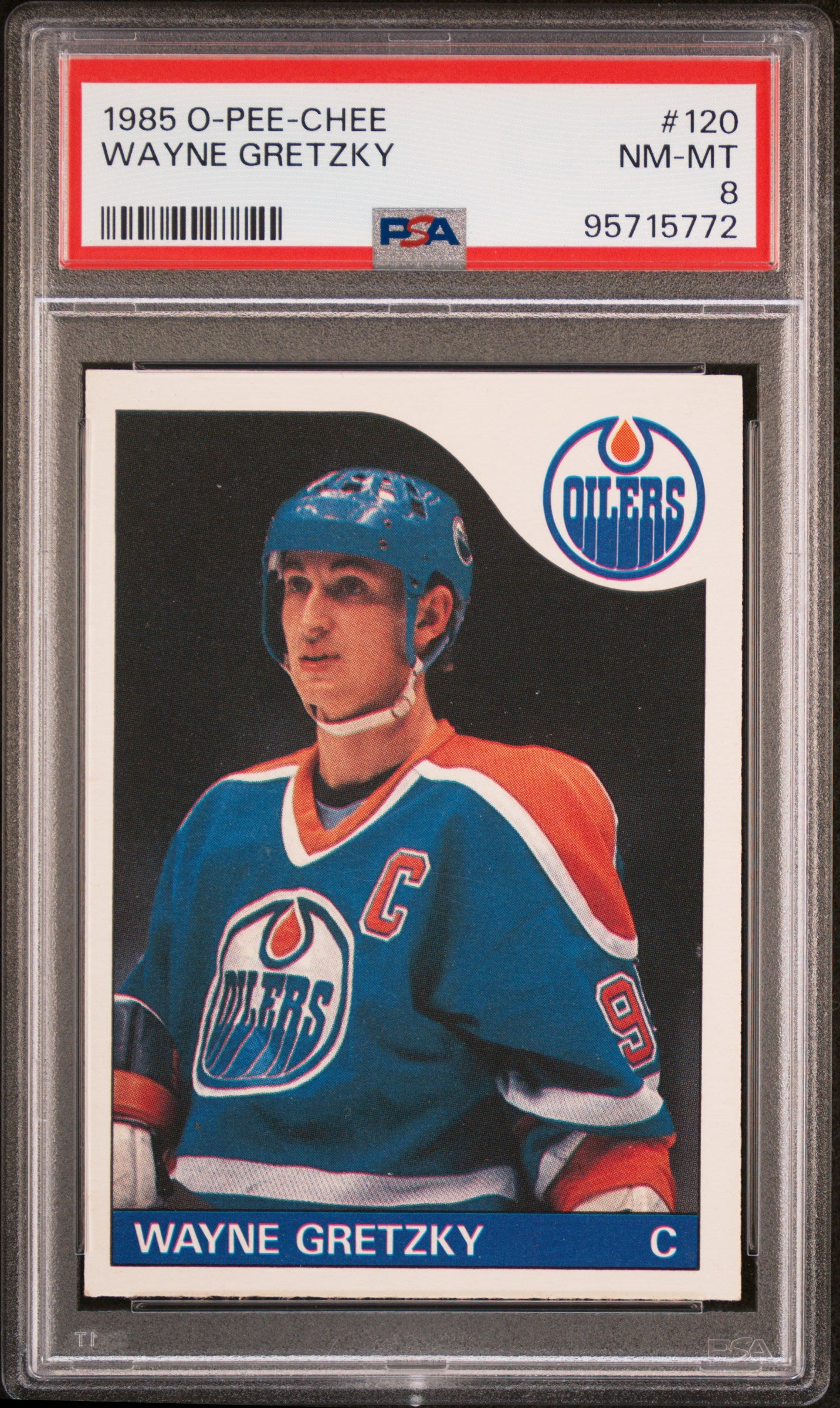 1985 O-Pee-Chee Wayne Gretzky #120 PSA 8