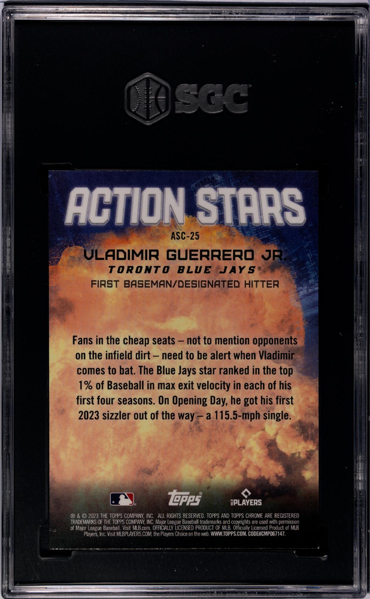 2023 Topps Chrome Update Action Stars Vladimir Guerrero Jr. #ASC-25 SGC 10