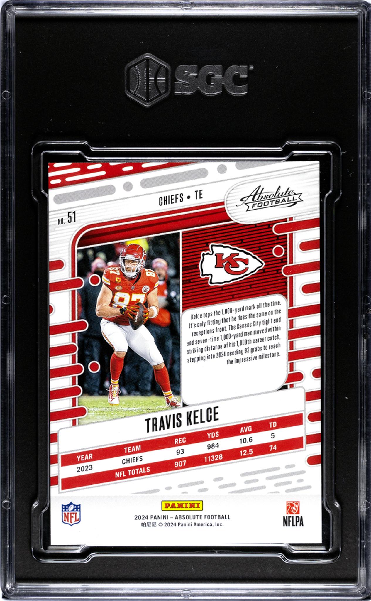 2024 Panini Absolute #51 Travis Kelce SGC 10